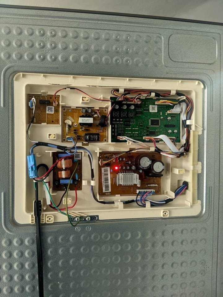Samsung refrigerator control boards on the back panel
